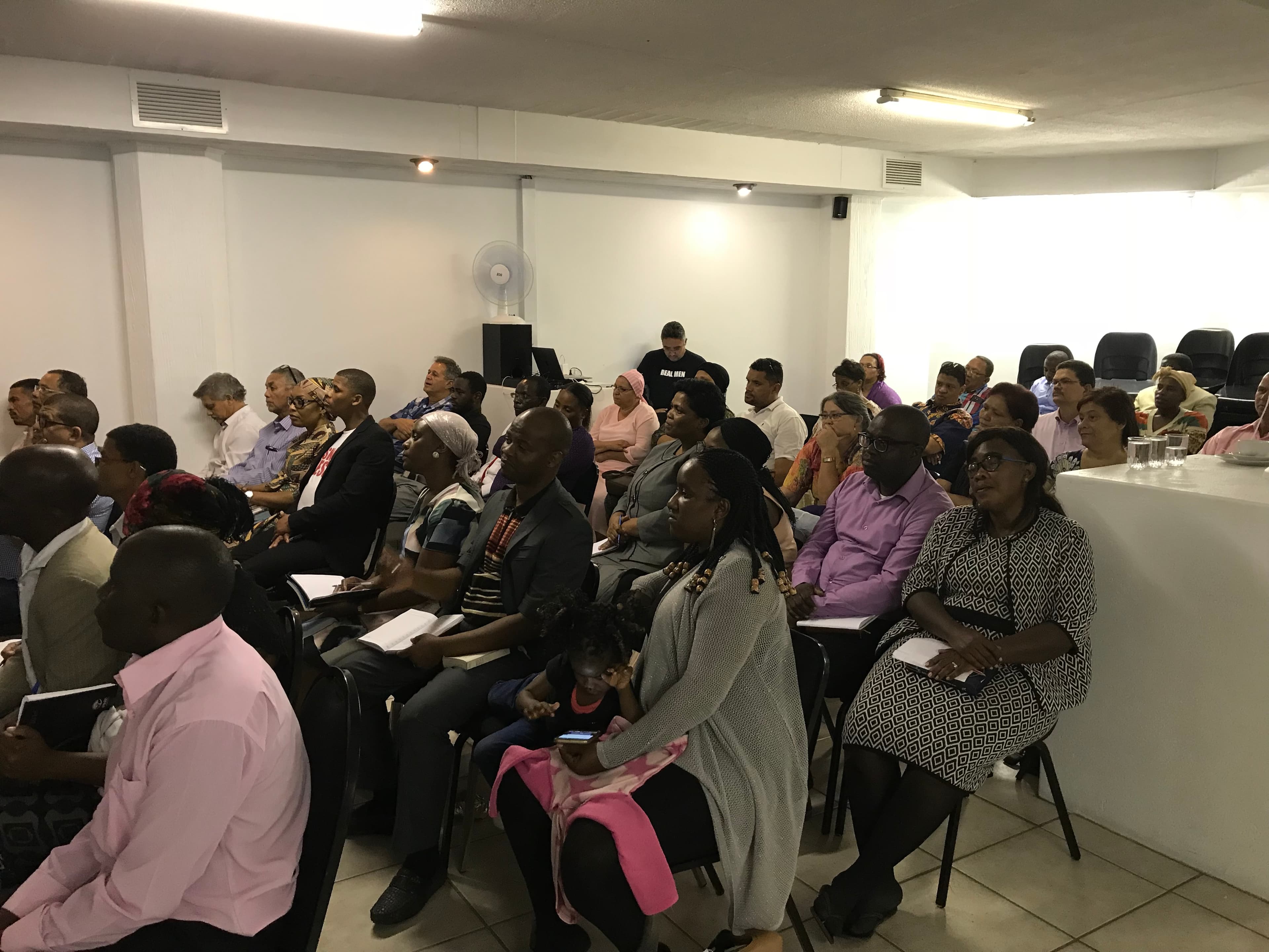 Indoor community meeting