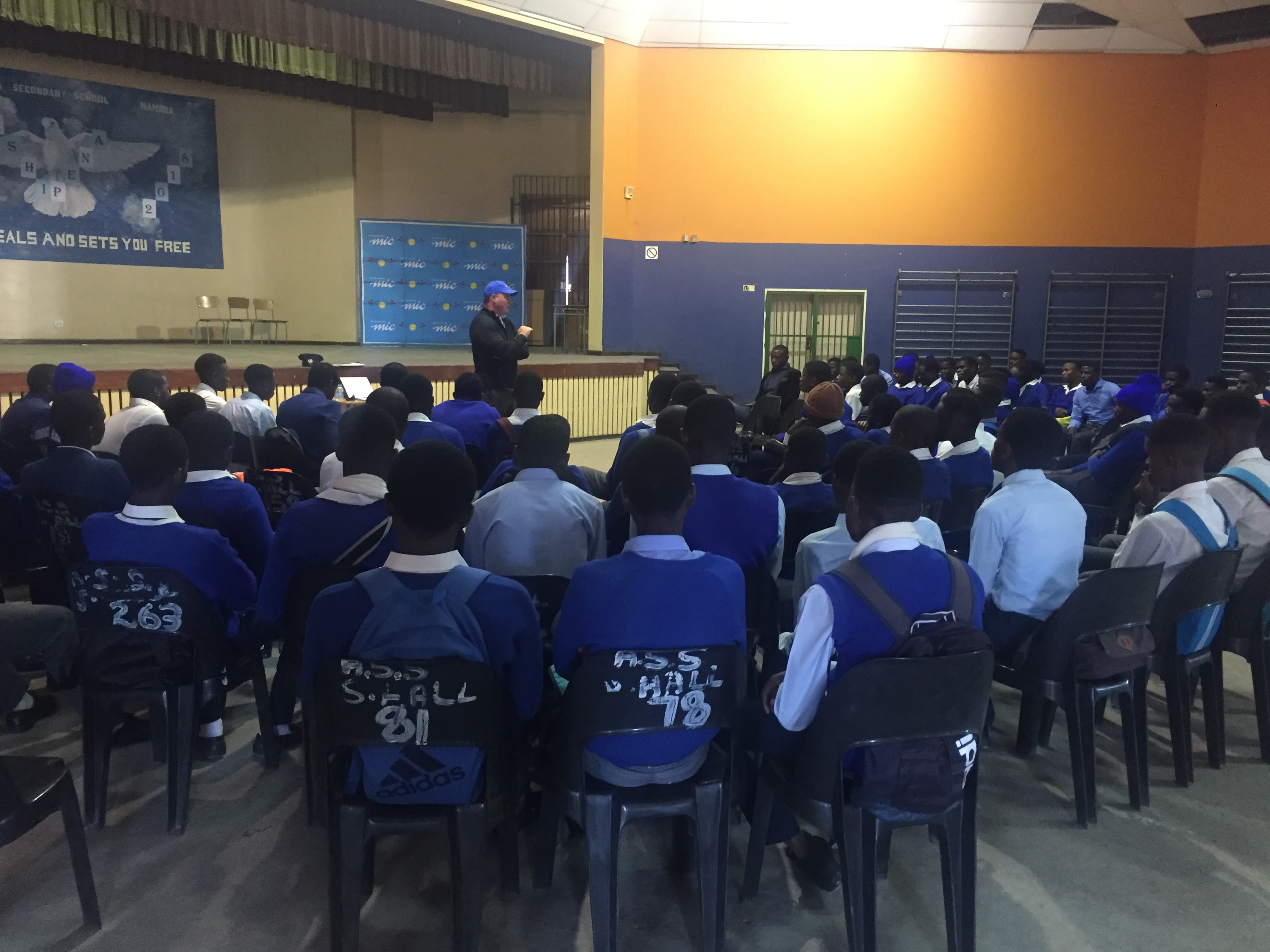 School assembly presentation