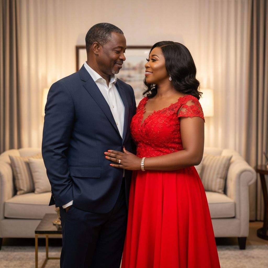 Loving couple smiling